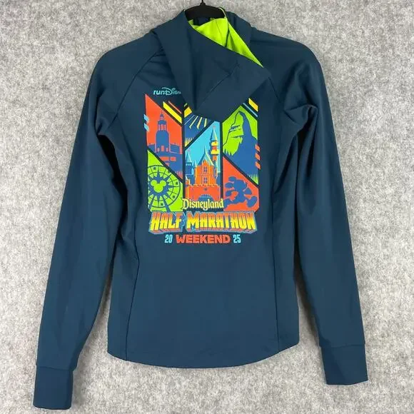 Disney Half Marathon Weekend 2025 Performance Jacket runDisney Womens XS Hooded - Picture 1 of 12